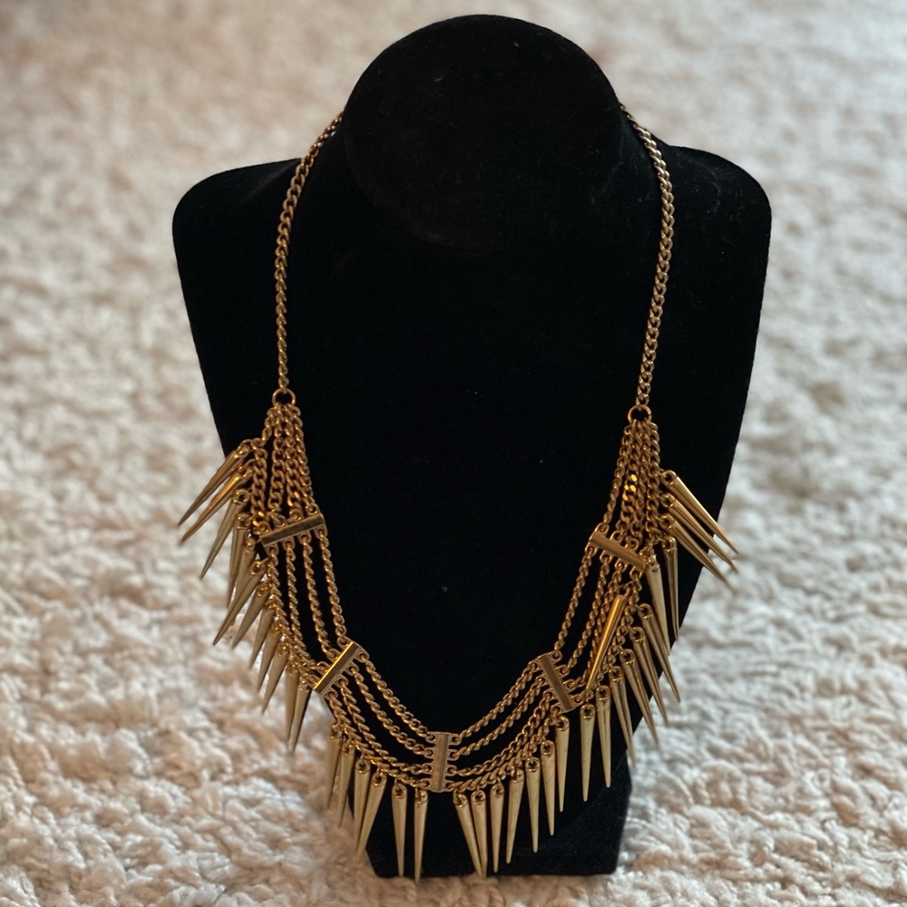 Gold statement necklace